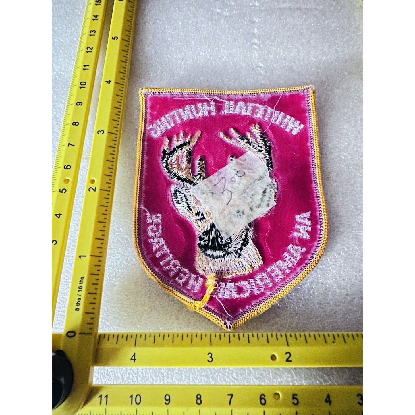 Whitetail Hunting An American Heritage 3" Embroidered Patch Deer Red gold