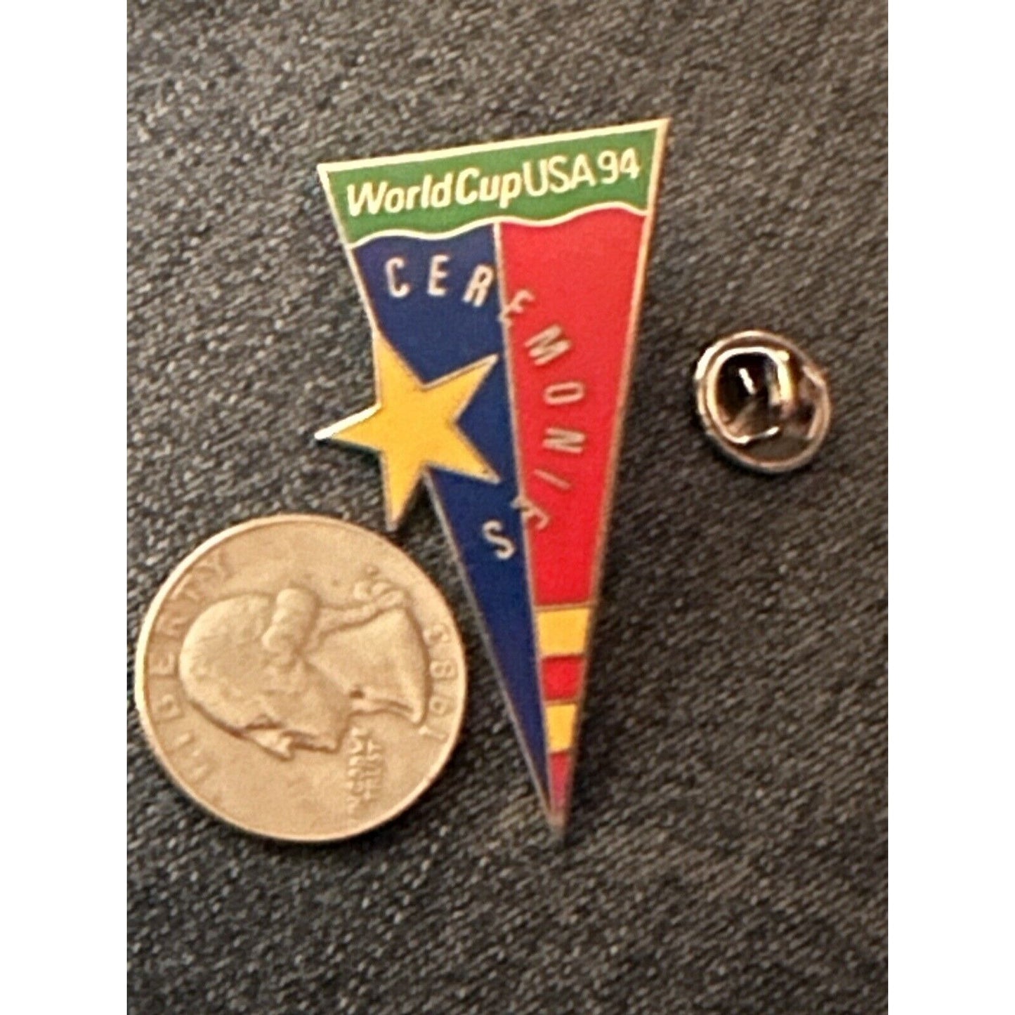 AMINCO Soccer World Cup USA 1994 Ceremonies Participant Pennant Pin