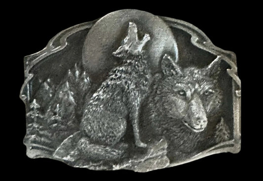 Wolf Belt Buckle Siskiyou Buckle Company 1989 (J-85/S) Oregon Pewter USA