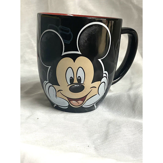 Walt Disney World Parks Mickey Mouse Portrait Black Coffee Tea Cup Mug Spellout