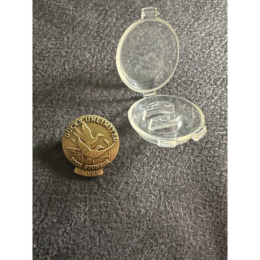 Ducks Unlimited 2003 5 year Sponsor Bronze Pin Angus Shortt Greenwinged Teal