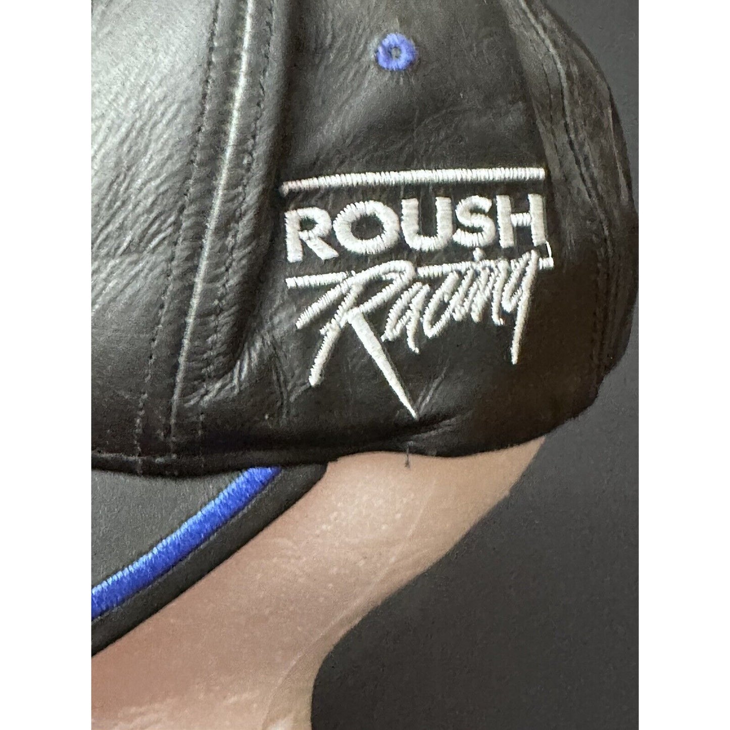 CITCO Roush Racing #99 Nascar Burton Leather Cap Embroidered Logo Black Blue