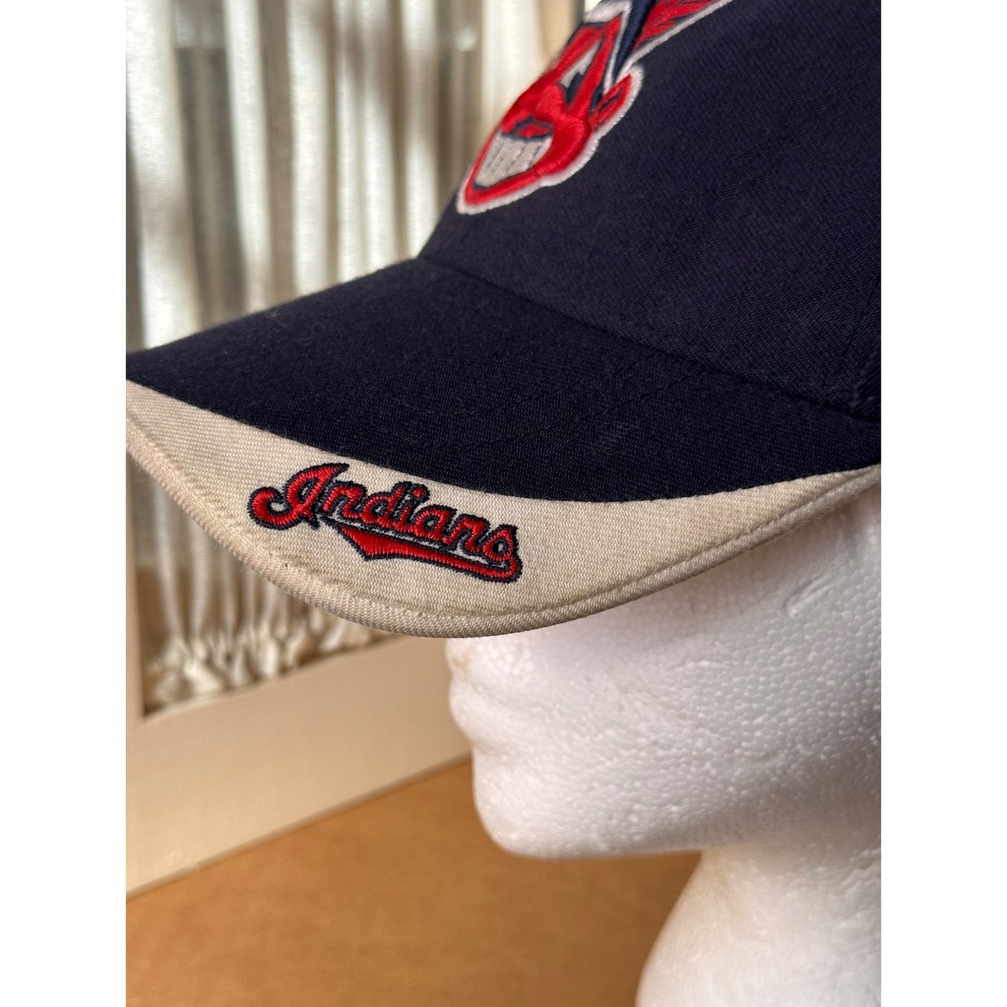 Cleveland Indians Vintage Baseball Cap One Size Navy & Khaki Twins Enterprise