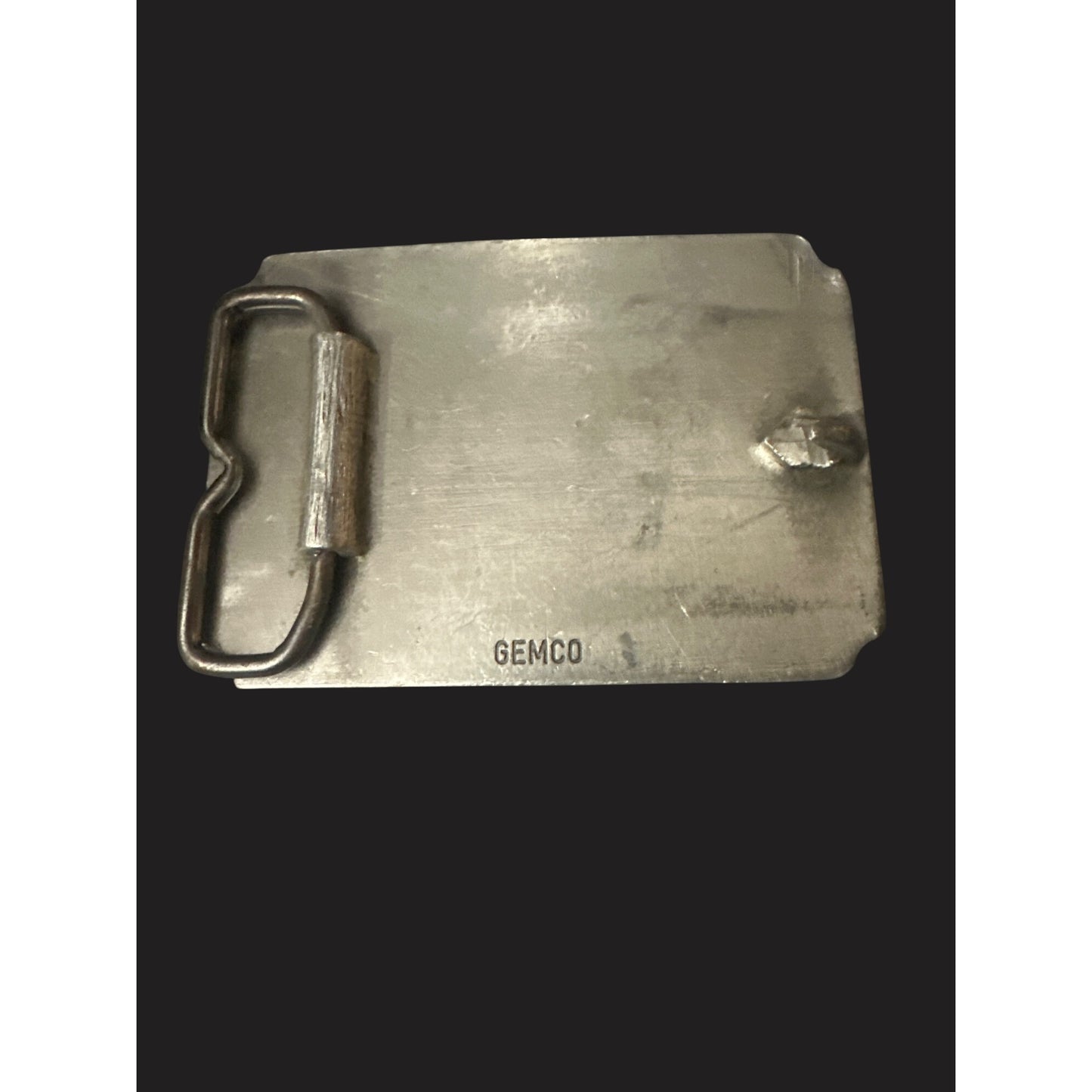 Vintage Gemco Blue Arrow Safe Driver Belt Buckle