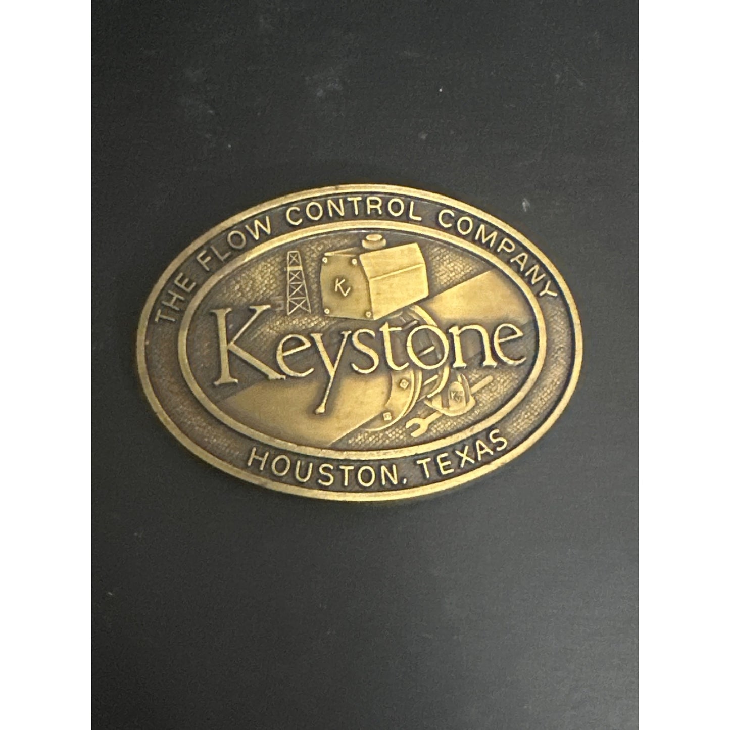 Keystone Brass Belt Buckle Oval Design
