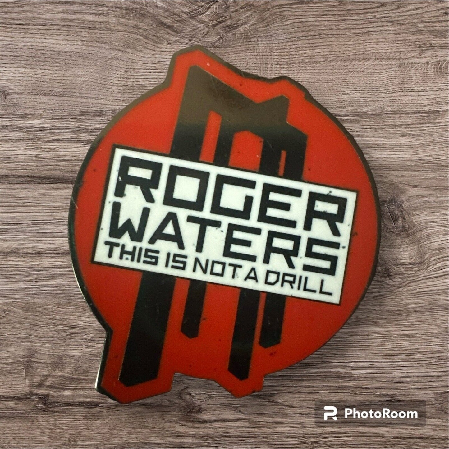 Roger Waters This Is Not A Drill Tour VIP Pin Set 2022 Red White & Black 1.5”