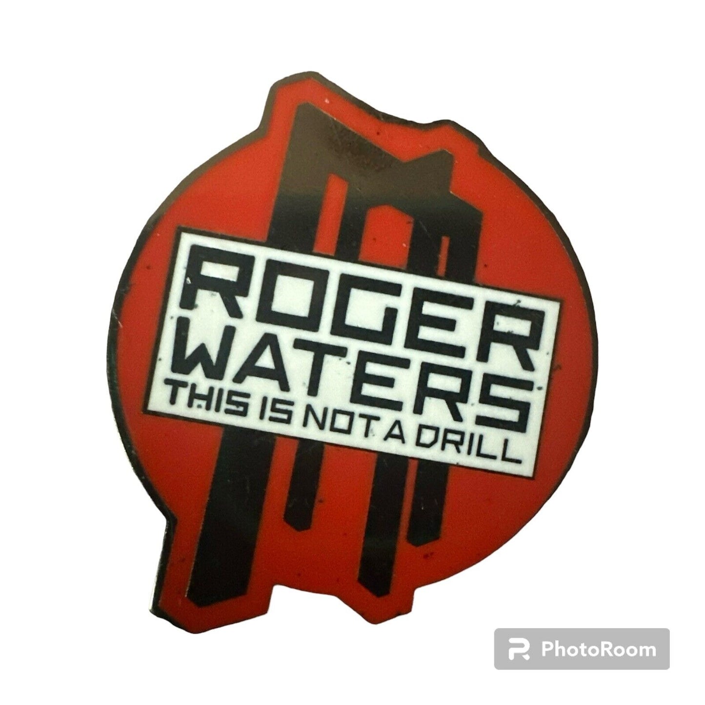 Roger Waters This Is Not A Drill Tour VIP Pin Set 2022 Red White & Black 1.5”